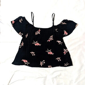 Billabong Summer Nights Top Floral Print, Color Black Size M